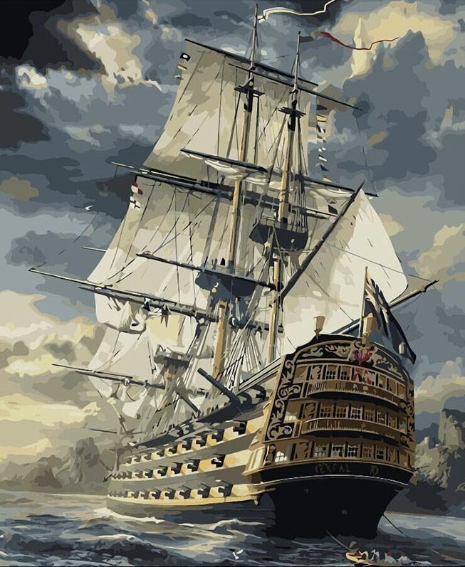 Nave in Mare - Set di Pittura per Numeri Van-Go