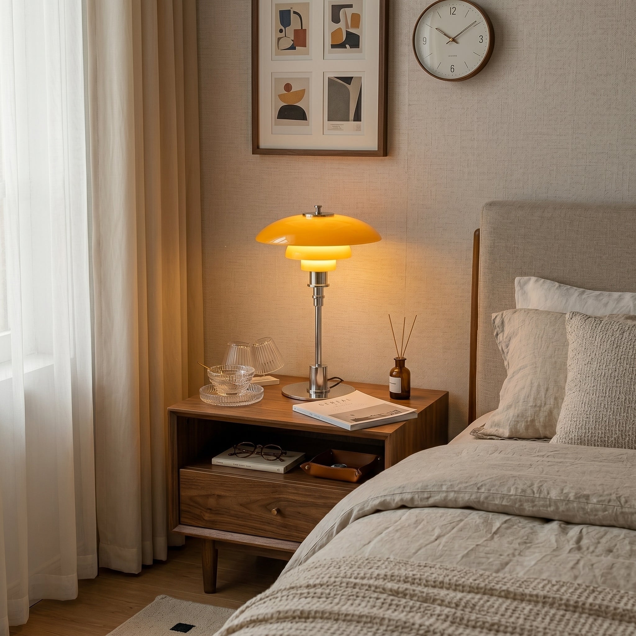 Lampada da Tavolo LED Design Scandinavo Oggetto di Luce Moderno