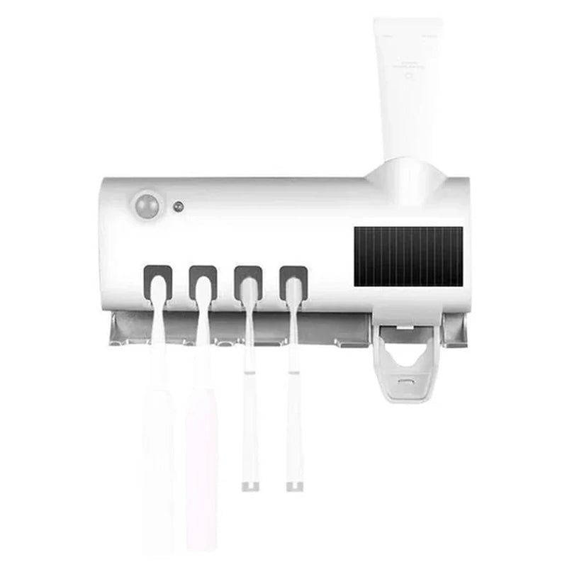 Smart Sterilizzatore UV per Spazzolini da Denti, Distributore di Dentifricio da Parete