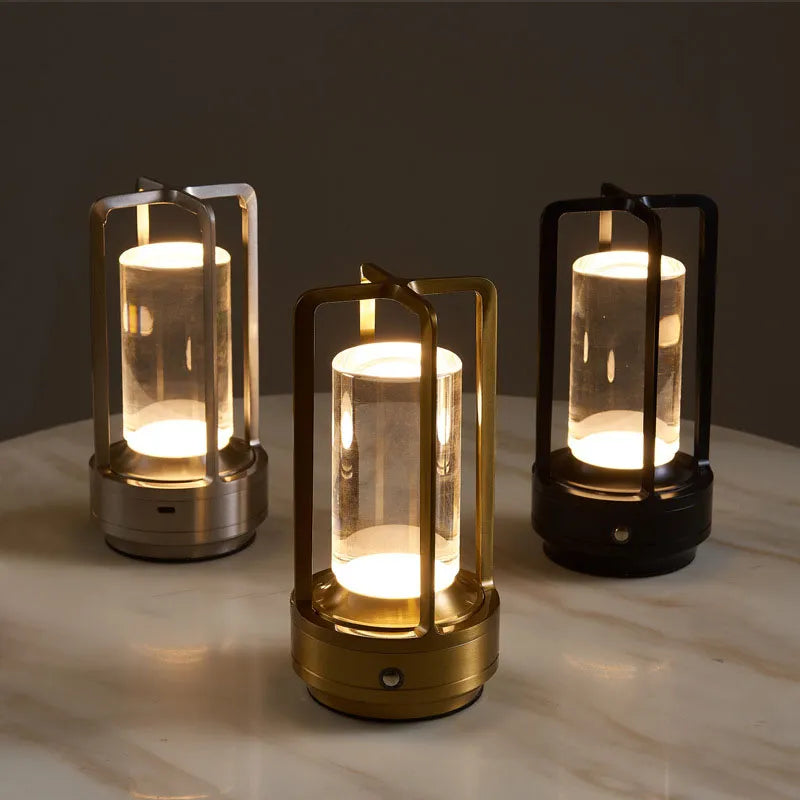 Lampada da Tavolo LED Nordic in Metallo Senza Fili con Dimming Touch