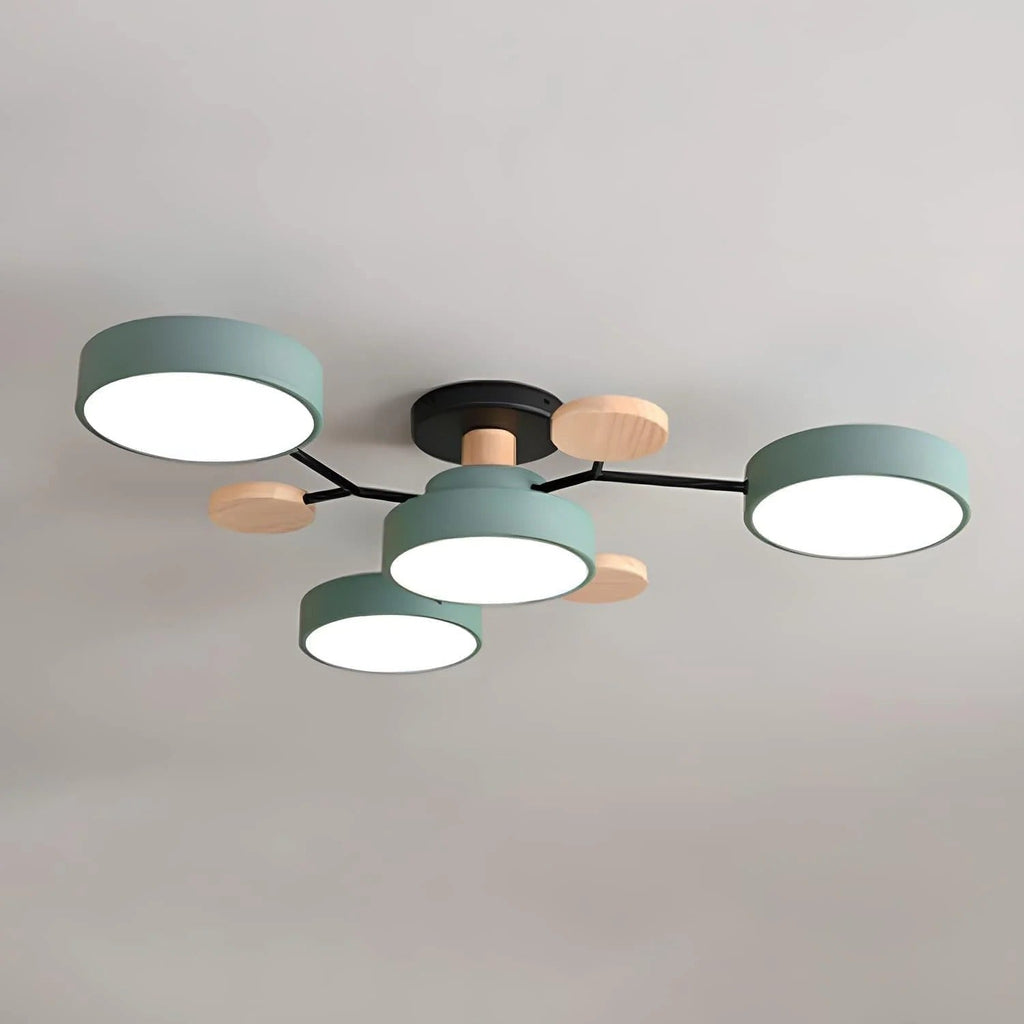 Moderna Lampada da Soffitto LED Semi-Flush Halo per Ambienti Eleganti