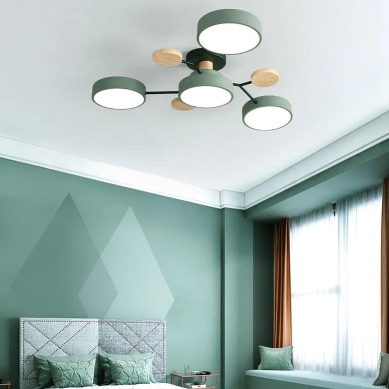 Moderna Lampada da Soffitto LED Semi-Flush Halo per Ambienti Eleganti