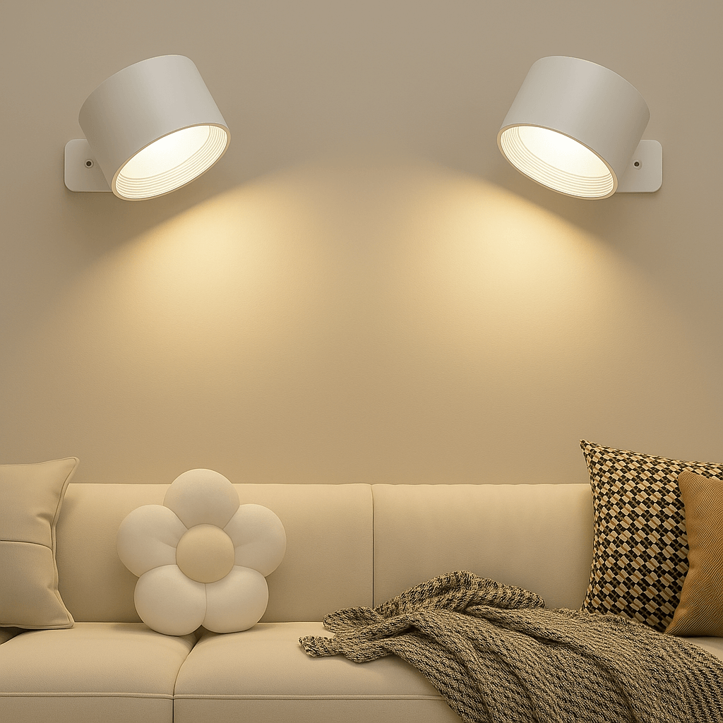 Luce da Parete Wireless Ricaricabile Regolabile per Interni Moderni