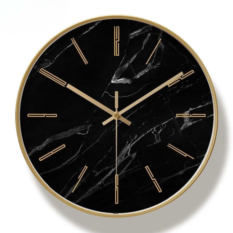 Orologio da Parete in Marmo di Lusso con Meccanismo Silenzioso