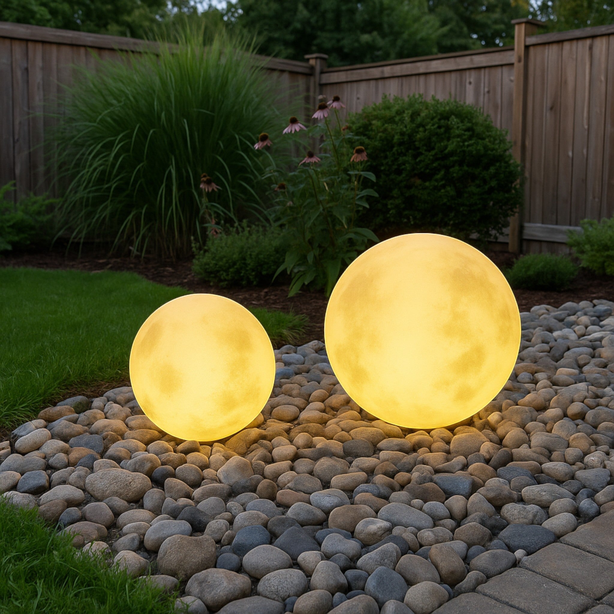 Lampada da giardino a forma di luna per spazi esterni suggestivi
