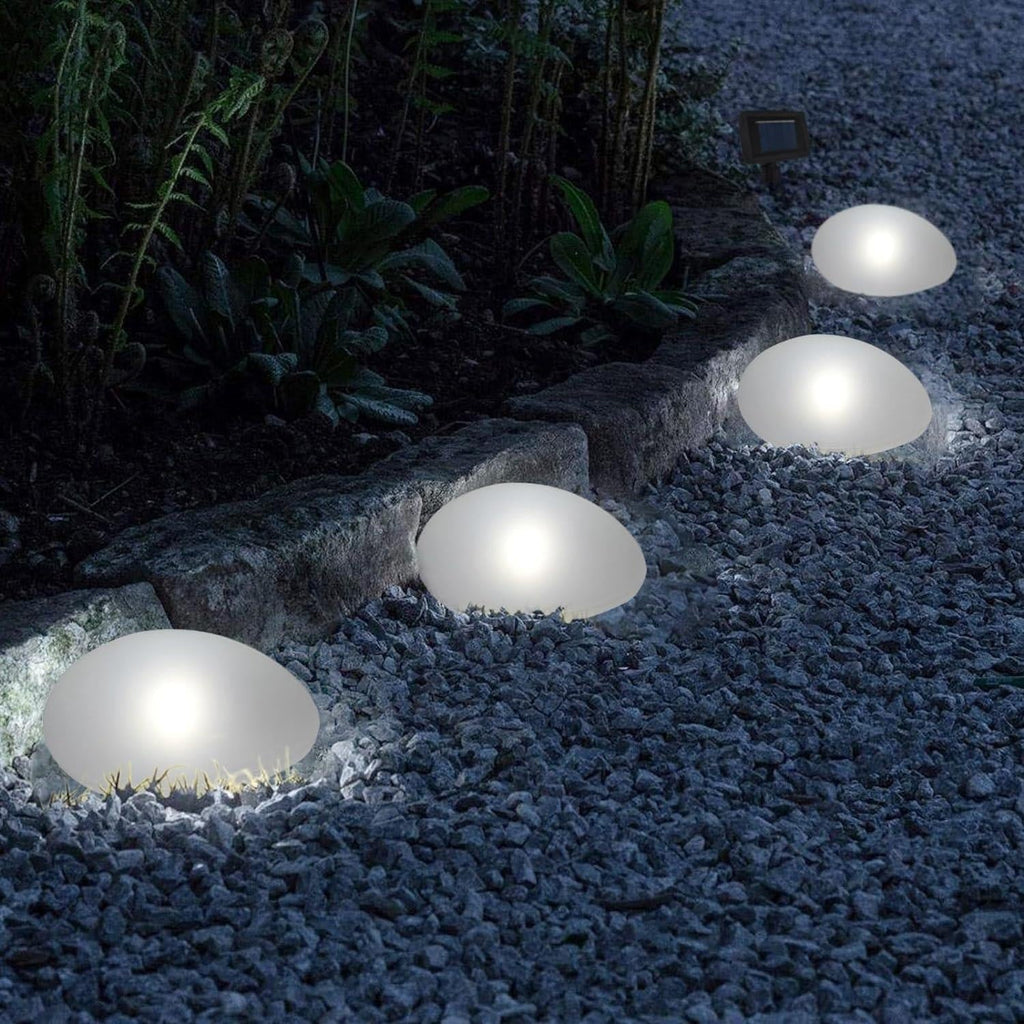 Luce da giardino solare in design pietra