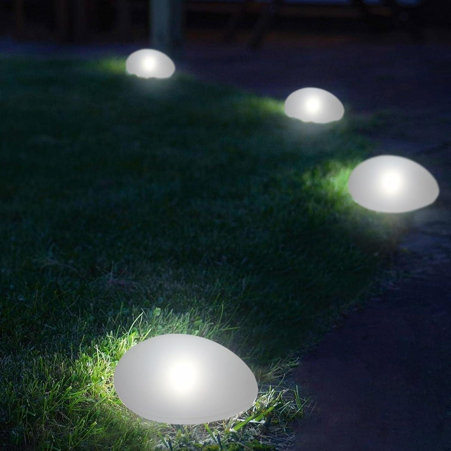 Luce da giardino solare in design pietra