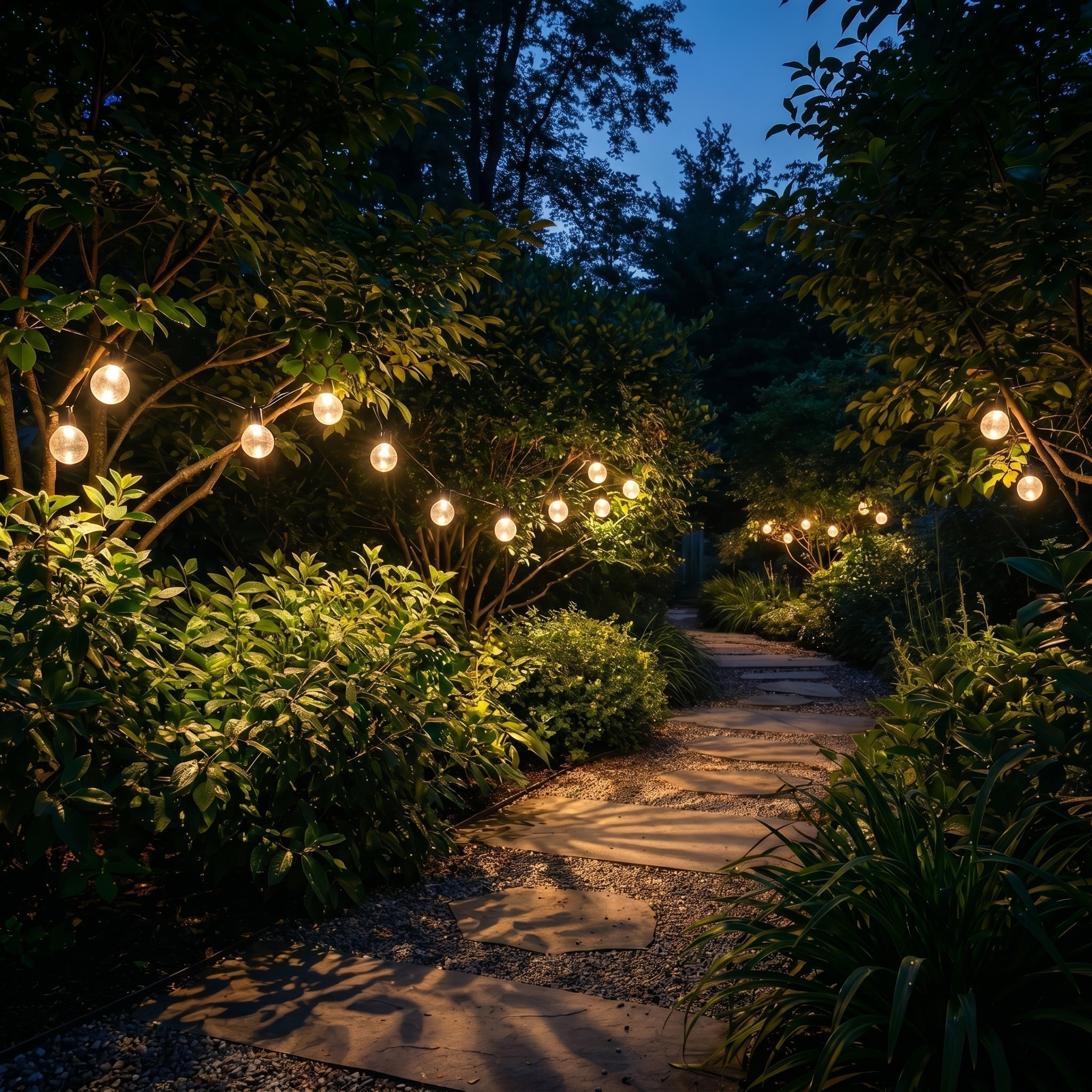 Catena di luci LED solari a palline di cristallo per giardino e terrazza
