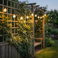 Catena di luci LED solari a palline di cristallo per giardino e terrazza