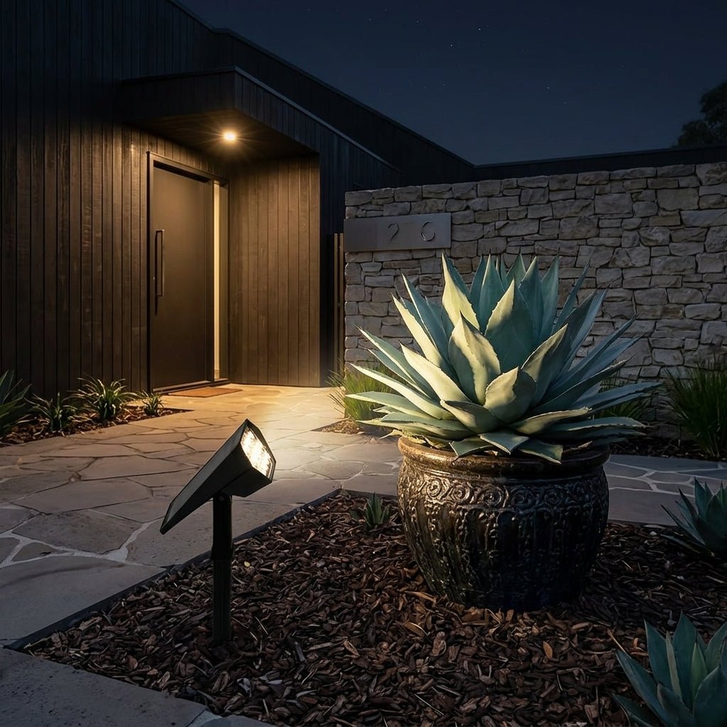 Faro da giardino a LED alimentato a energia solare