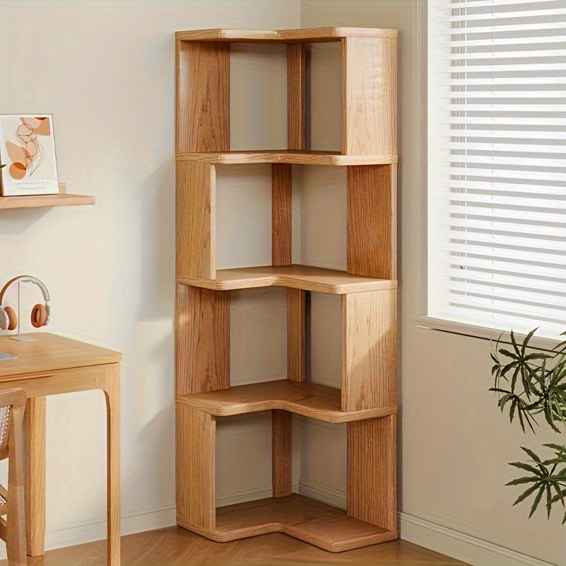 Solid Wood Corner Cabinet - Space-Saving Display & Storage
