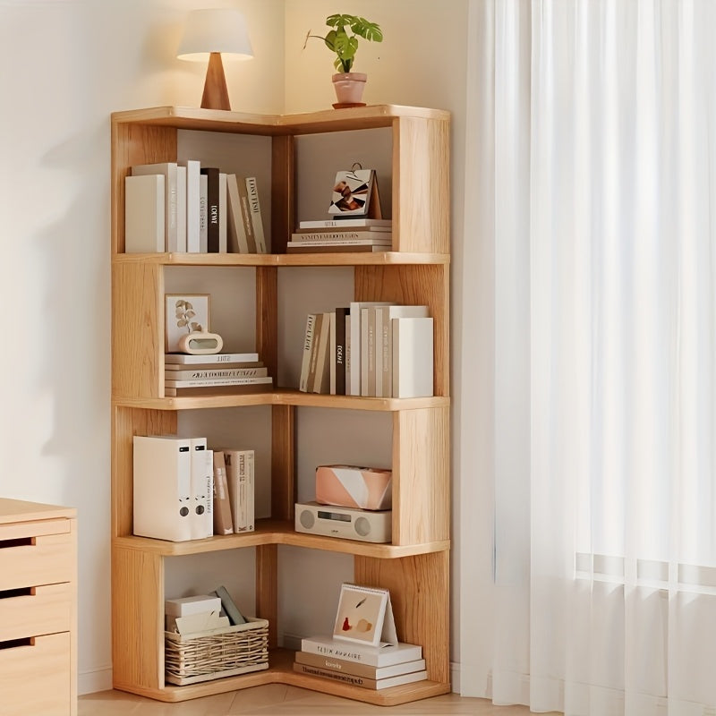 Solid Wood Corner Cabinet - Space-Saving Display & Storage