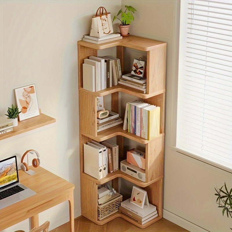 Solid Wood Corner Cabinet - Space-Saving Display & Storage