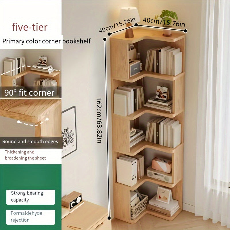 Solid Wood Corner Cabinet - Space-Saving Display & Storage