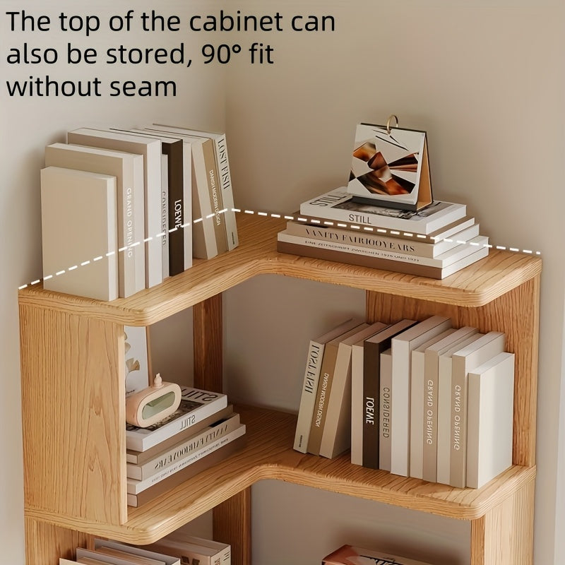 Solid Wood Corner Cabinet - Space-Saving Display & Storage