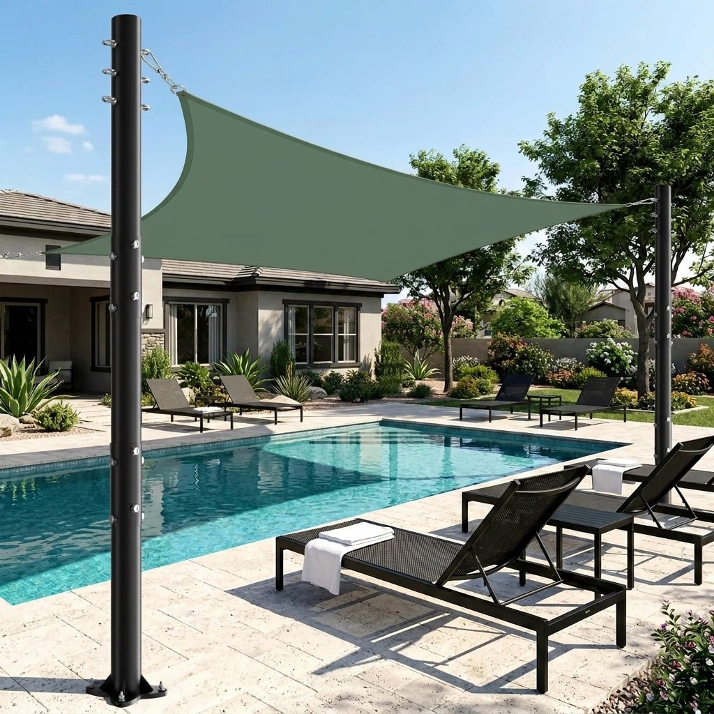 Telo da sole rettangolare con protezione UV per terrazza e giardino