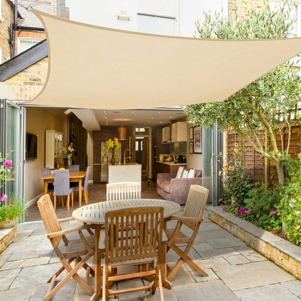Telo da sole rettangolare con protezione UV per terrazza e giardino