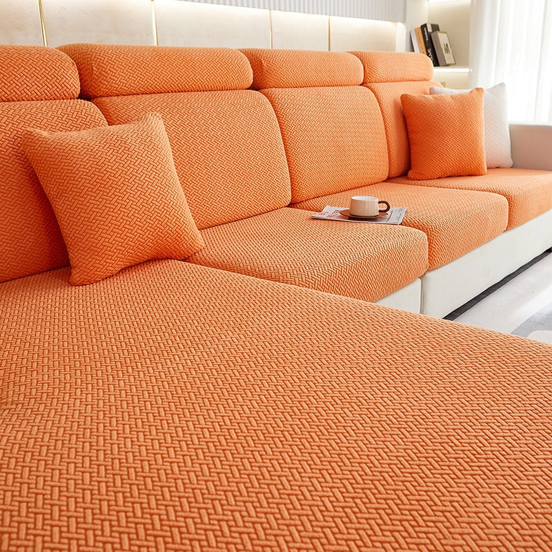 Sectional Sofa Cover with Stretchable Fabric