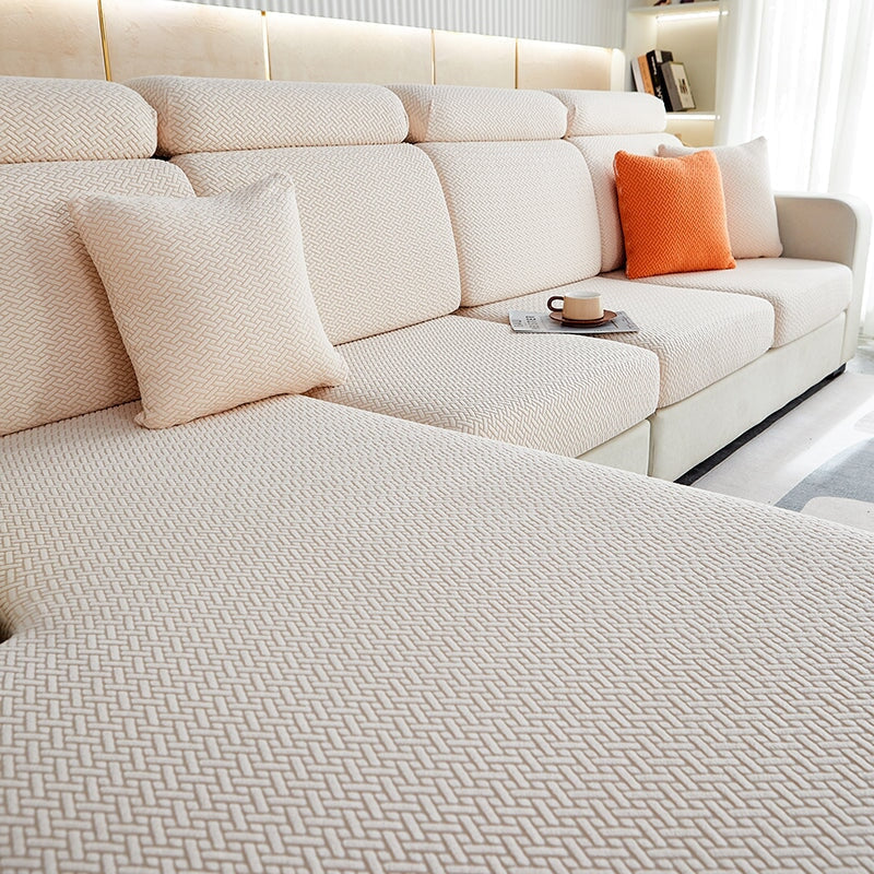 Sectional Sofa Cover with Stretchable Fabric