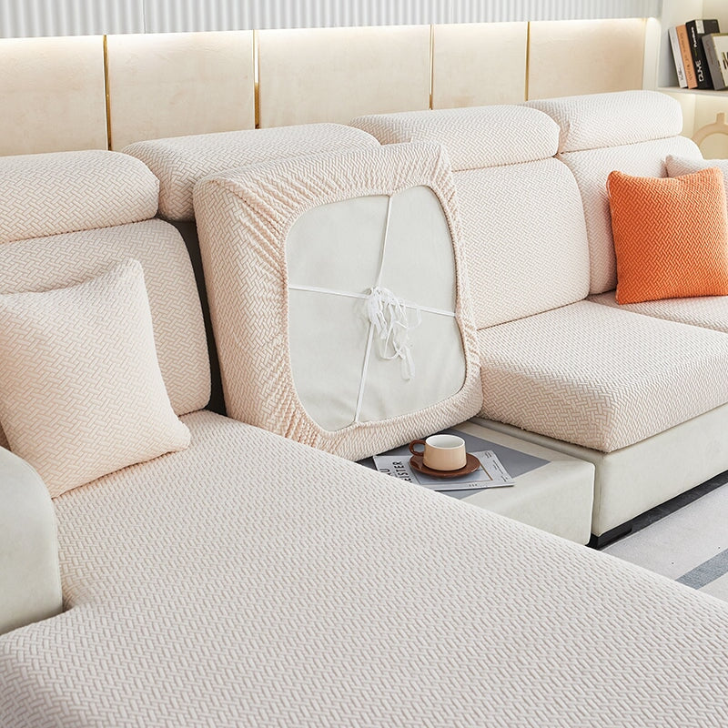 Sectional Sofa Cover with Stretchable Fabric