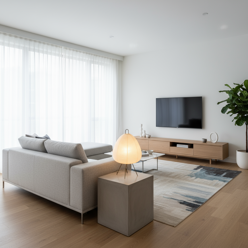 Hinoko - Lampada da Tavolo Giapponese in Carta di Riso con Illuminazione LED | Illuminazione Armoniosa per la Casa