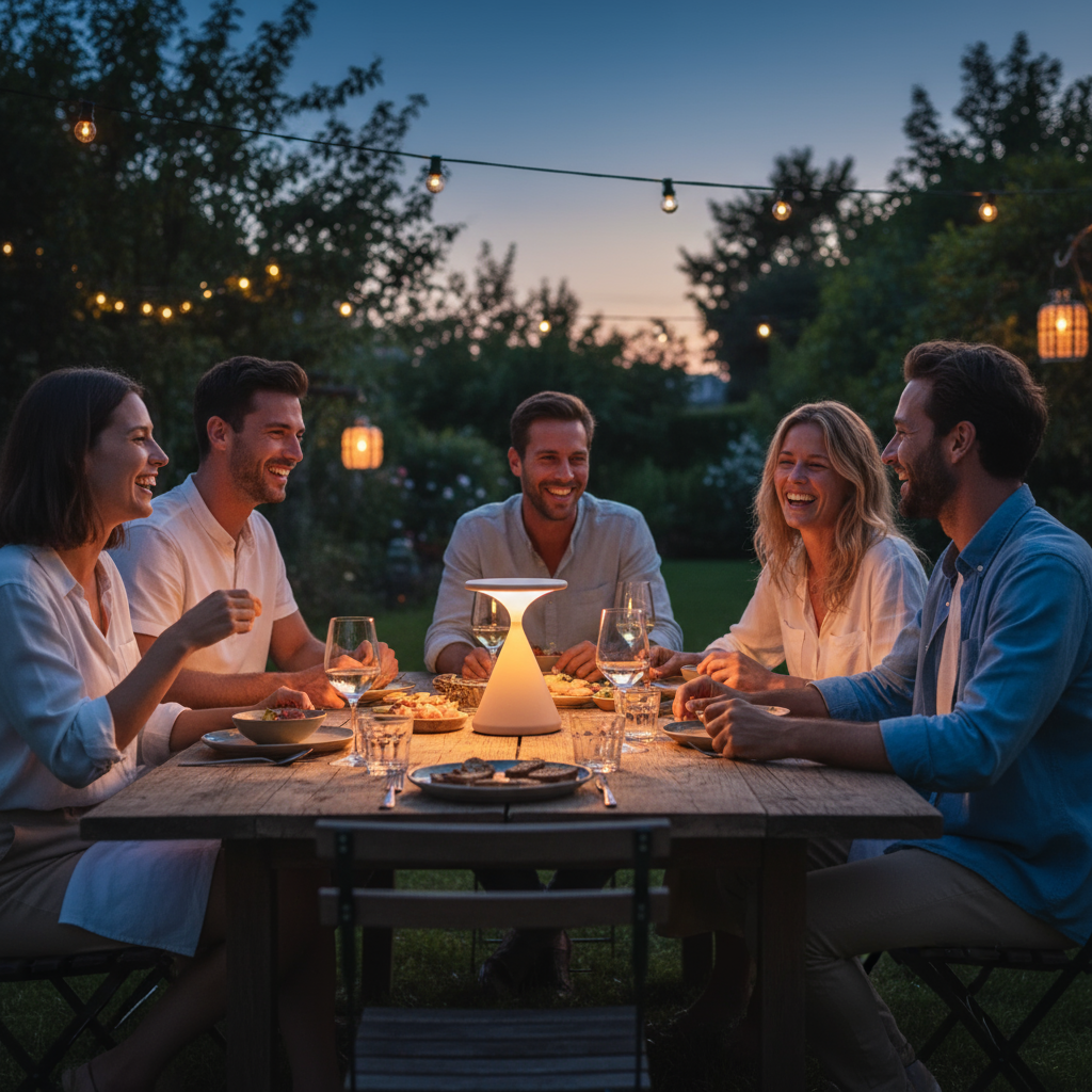 SandGleam – Lampada da tavolo a forma di clessidra wireless con illuminazione LED dimmerabile