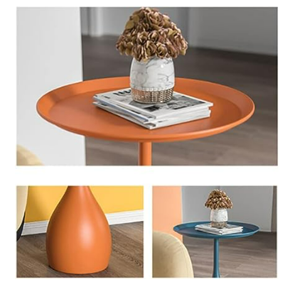 Tavolo rotondo in metallo con base - Tavolino in stile medievale moderno