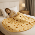TACOZY – Coperta in Flanella a Tema Taco con Divertente Design Tortilla