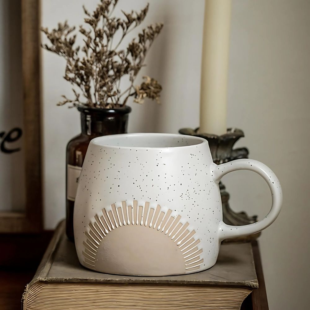 Nilo | Grande tazza in ceramica da 450 ml con finitura opaca per caffè, tè e uso quotidiano in cucina