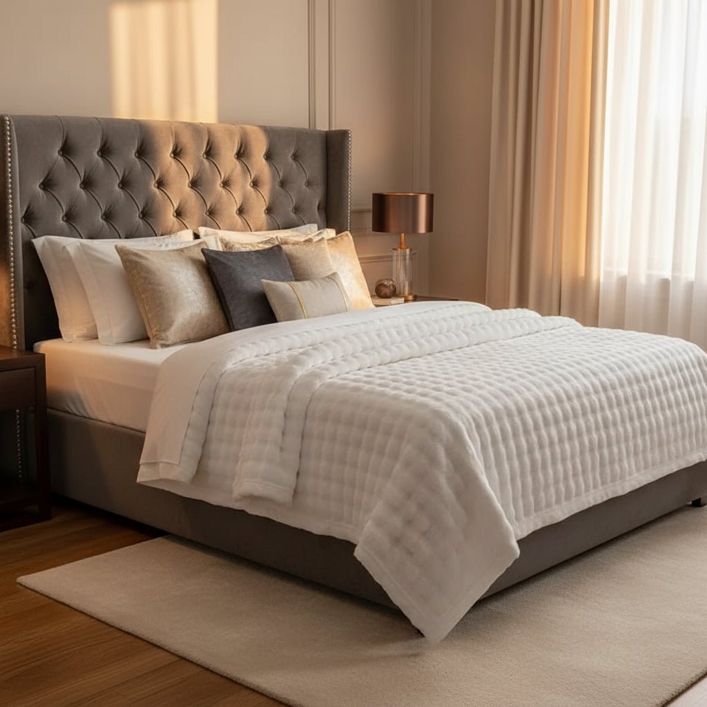 TEXTURIA BUBBLETEX – Morbida Coperta in Pile 3D Bubble per Comfort in Tutte le Stagioni
