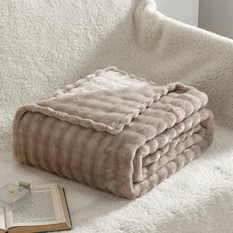 TEXTURIA BUBBLETEX – Morbida Coperta in Pile 3D Bubble per Comfort in Tutte le Stagioni
