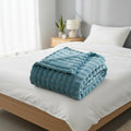 TEXTURIA BUBBLETEX – Morbida Coperta in Pile 3D Bubble per Comfort in Tutte le Stagioni