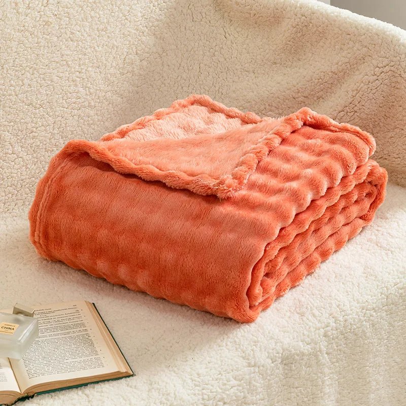 TEXTURIA BUBBLETEX – Morbida Coperta in Pile 3D Bubble per Comfort in Tutte le Stagioni