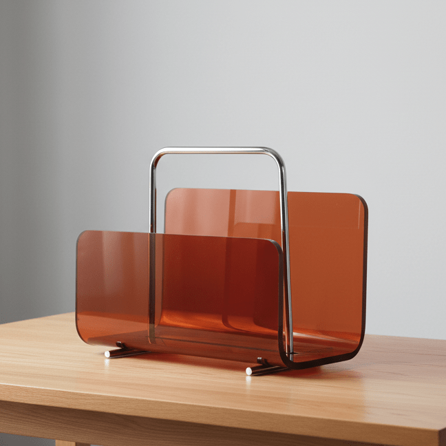 STYLEFILE – Porta riviste in acrilico con silhouette raffinata