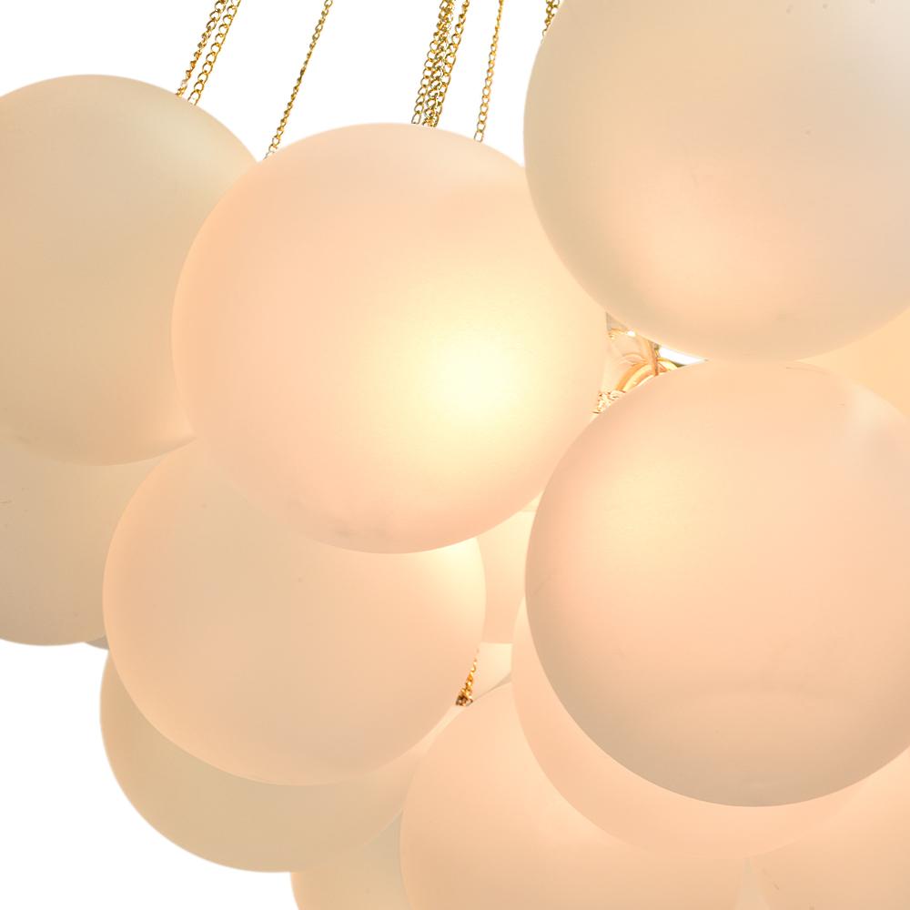 Viresta | Lampadario Contemporaneo a Globo a Bolle con Sfere in Vetro Satinato