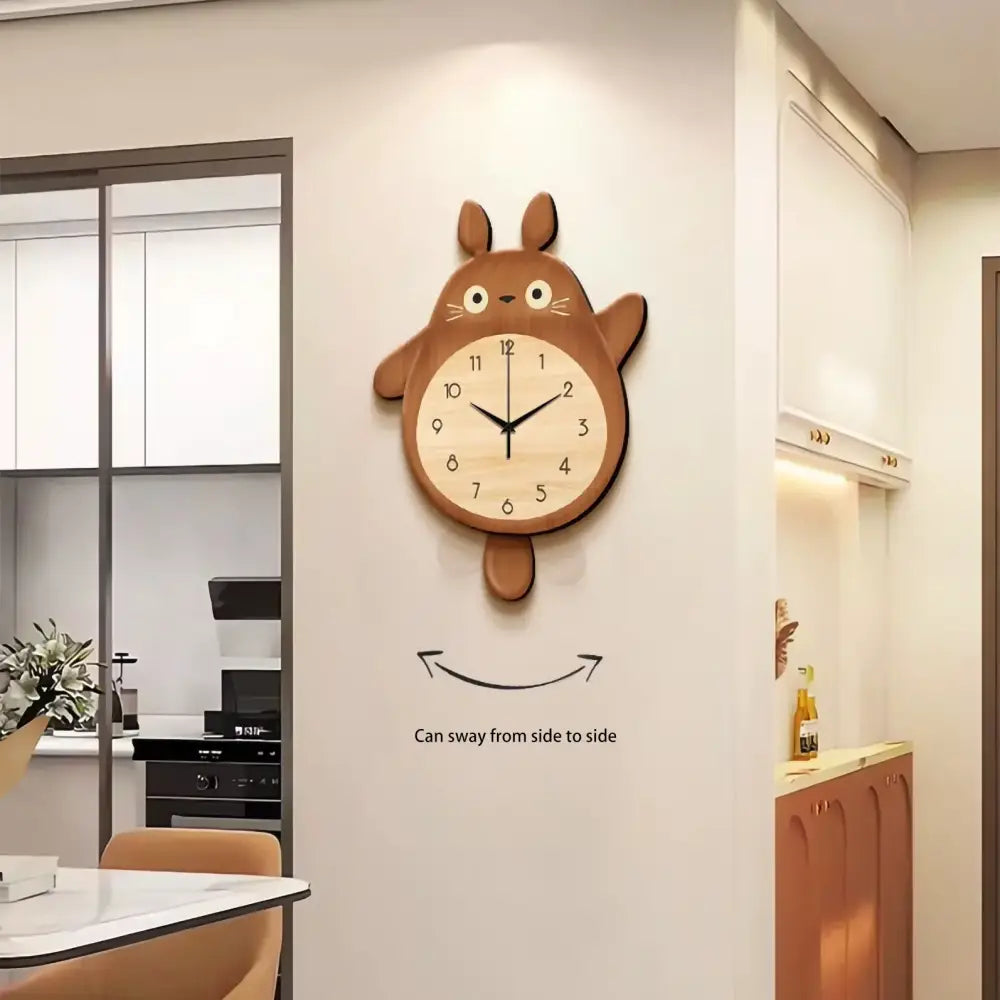 Orologio da Parete a Pendolo con Coda a Dondolo in Stile Cartone Animato