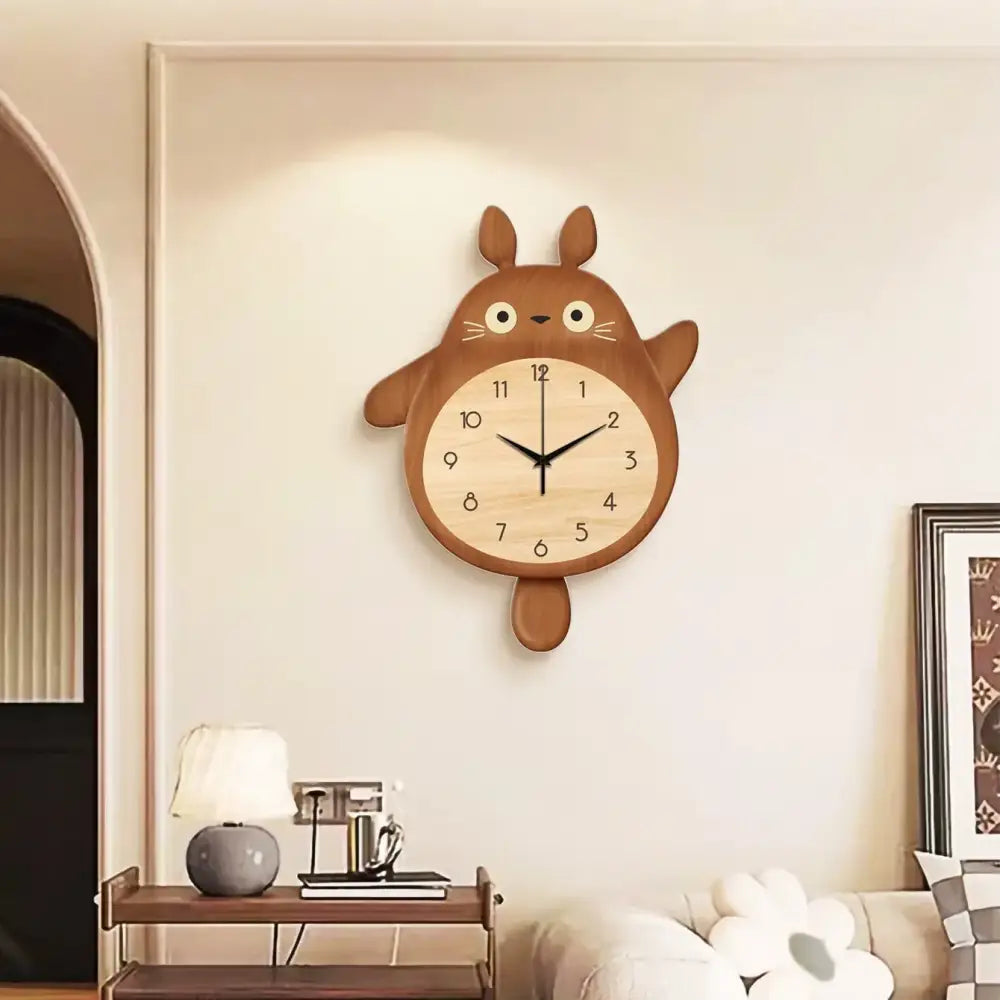 Orologio da Parete a Pendolo con Coda a Dondolo in Stile Cartone Animato