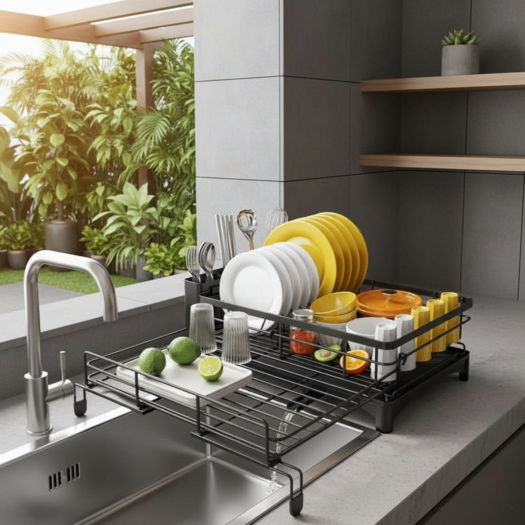 FLOWRACK – Scolapiatti – Design moderno per un'asciugatura efficiente