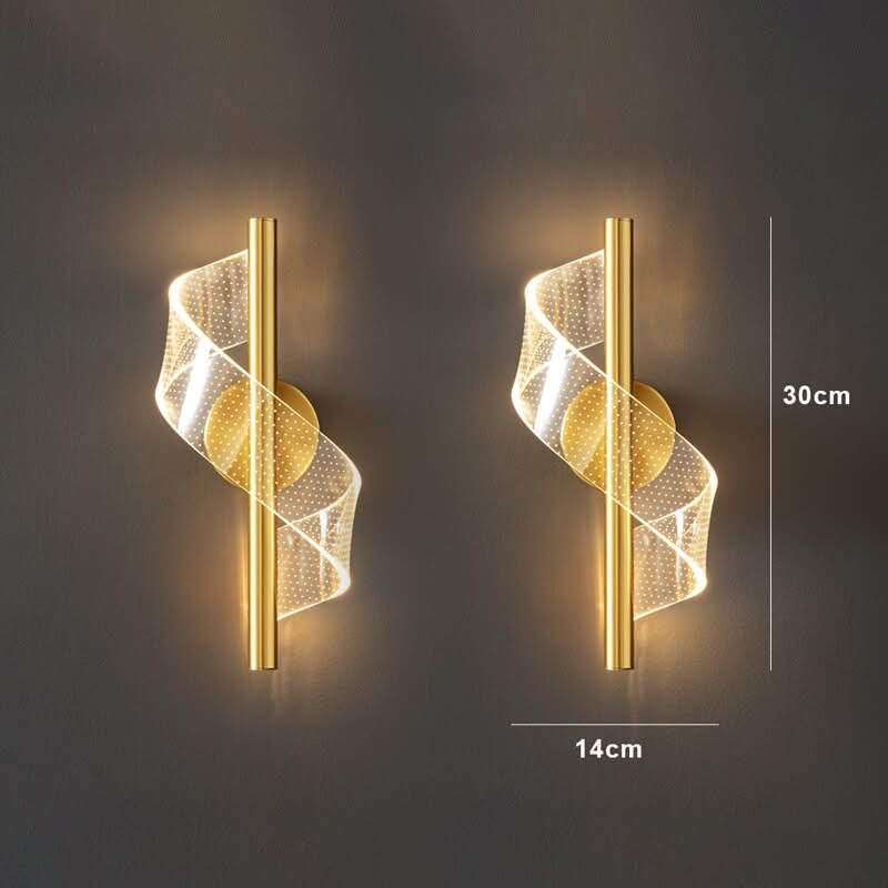Candelabro in Vetro Glasspilar con Luce LED da Parete - Set di 2