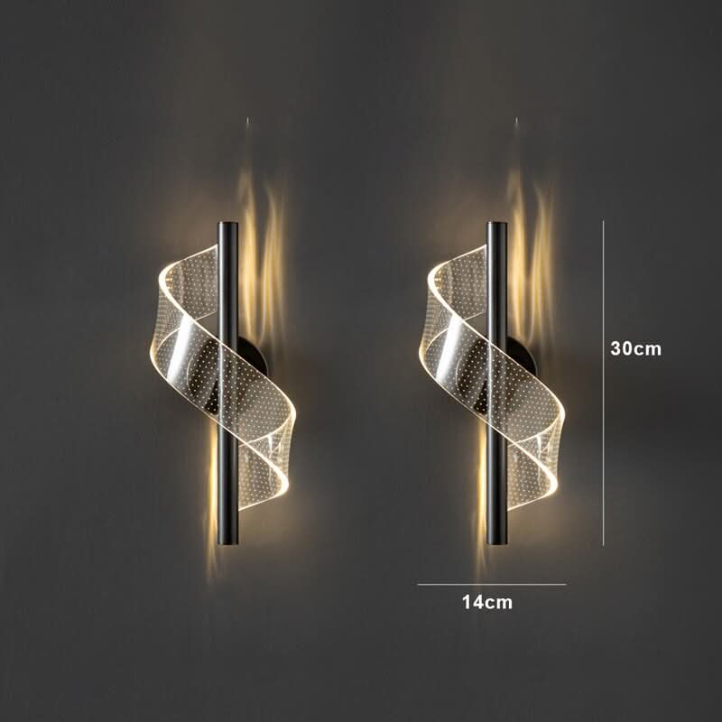 Candelabro in Vetro Glasspilar con Luce LED da Parete - Set di 2