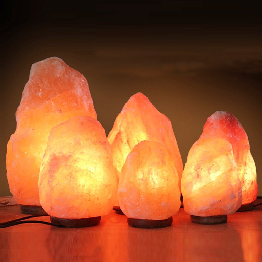 Lampada di sale dell'Himalaya autentica da 2 a 3 kg con illuminazione soffusa | Brehn