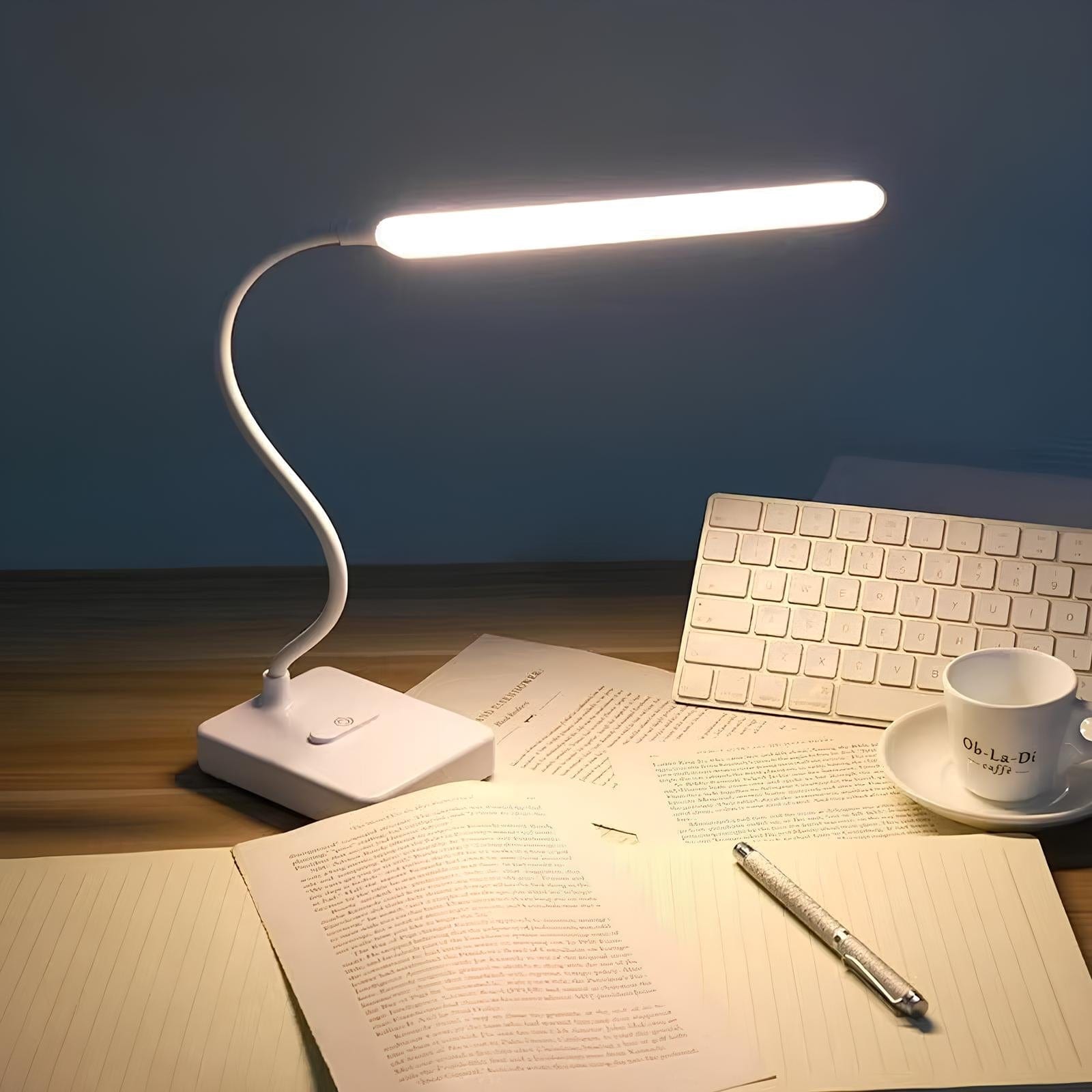 Lampada da Tavolo LED Ricaricabile USB con Braccio Flessibile