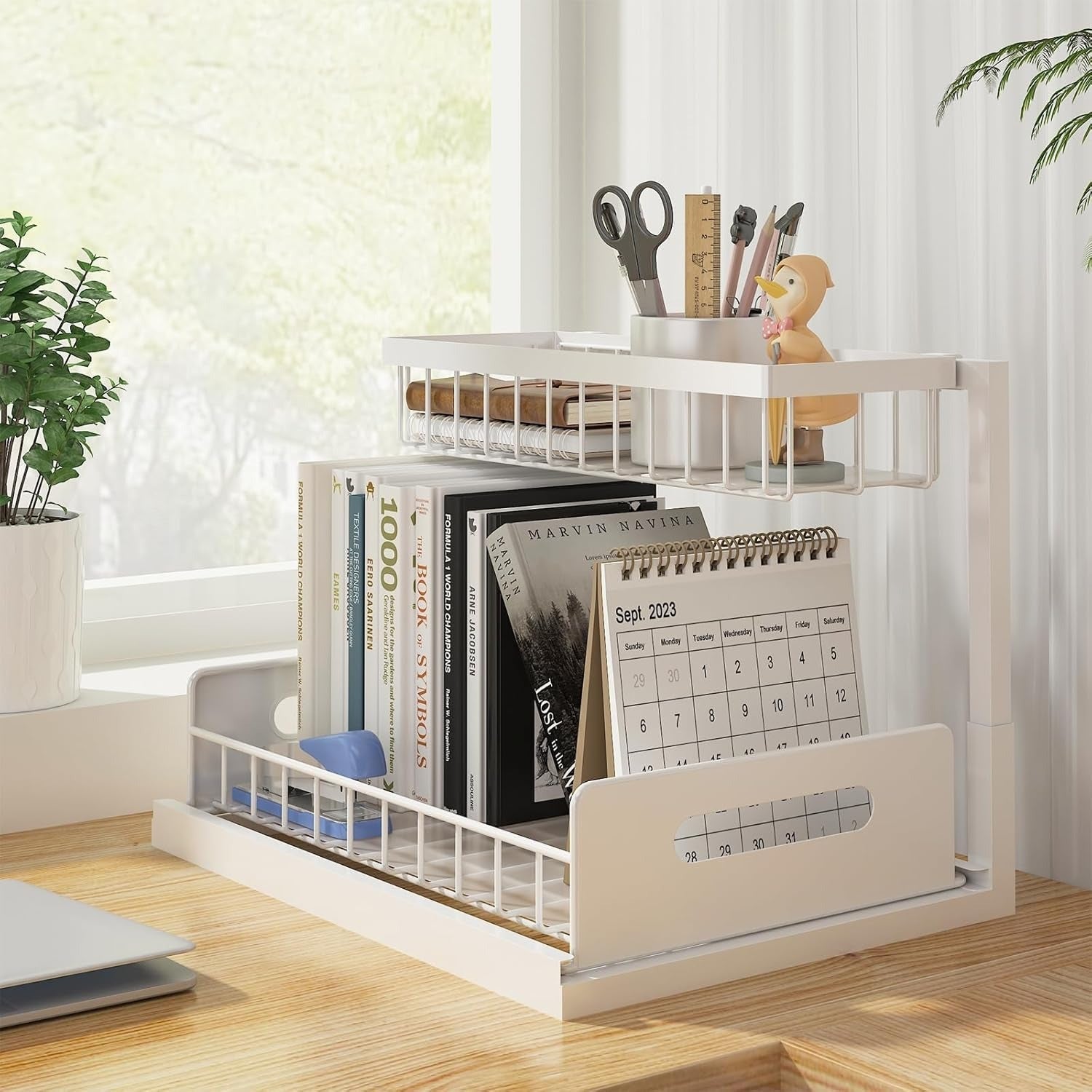 Organizzatore multifunzionale versatile con due piani