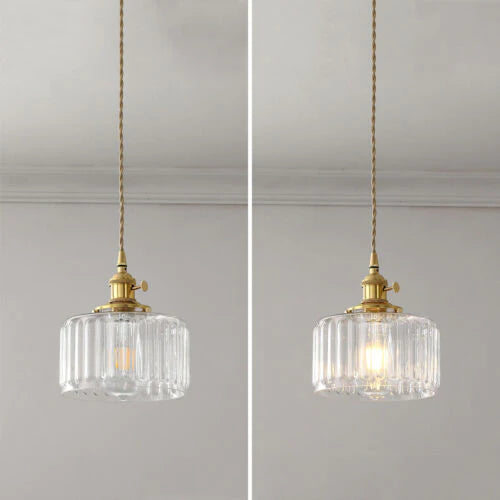 Lampadario Vintage in Cristallo - Celeste