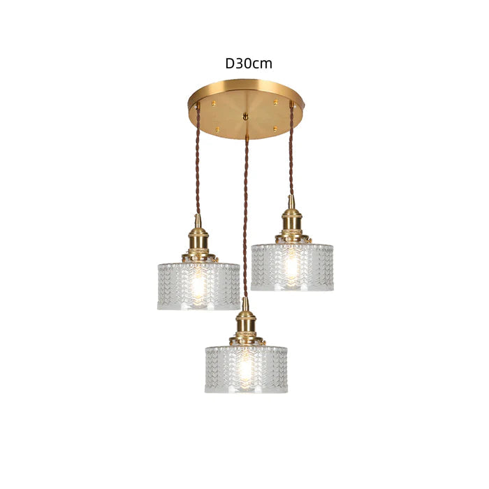 Lampadario Vintage in Cristallo - Celeste