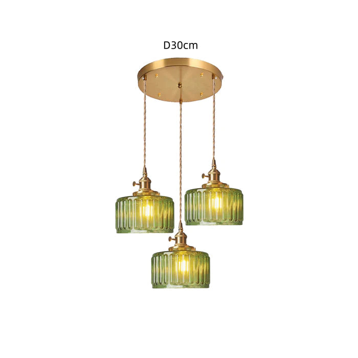 Skanto | Lampadario Vintage in Cristallo - Celeste