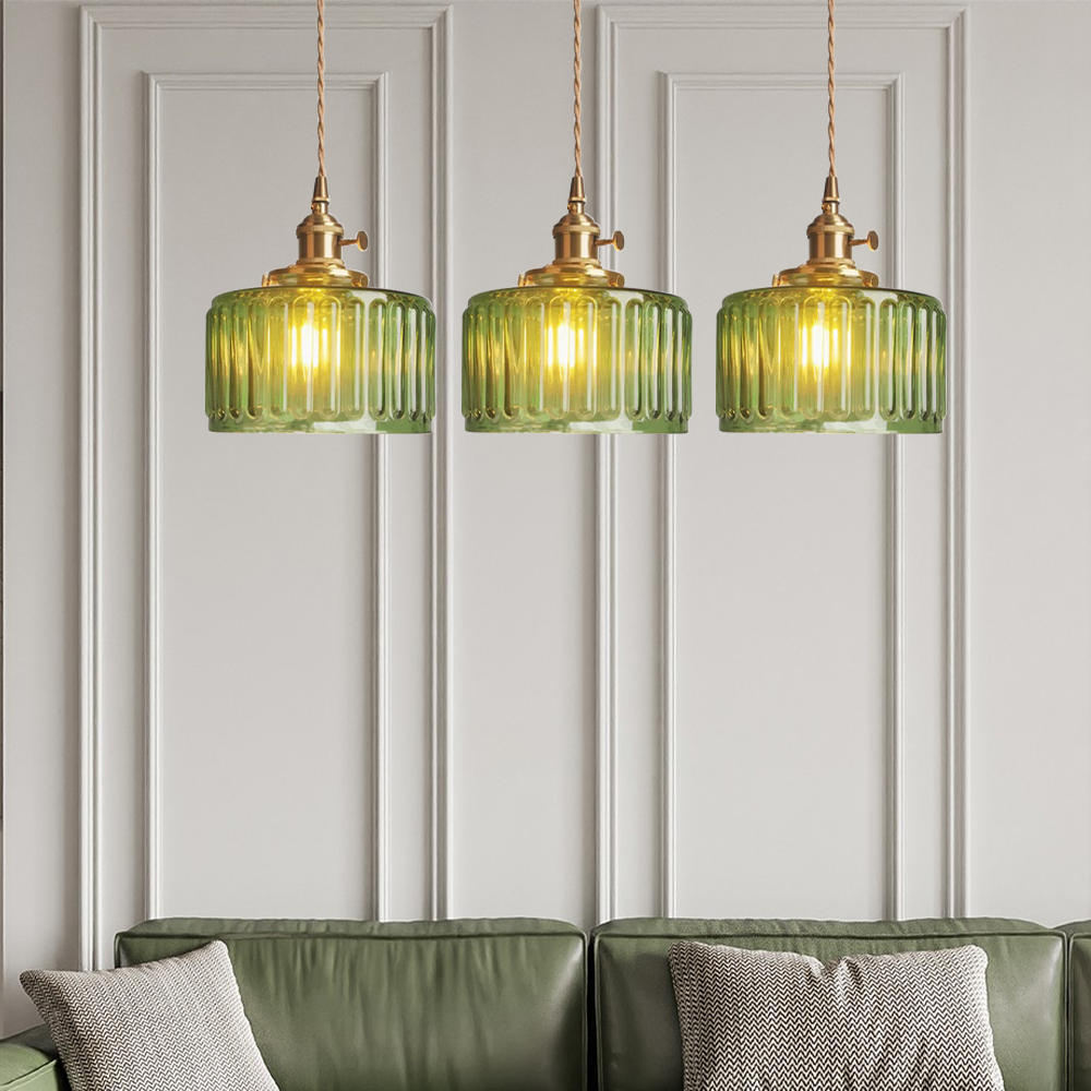 Lampadario Vintage in Cristallo - Celeste