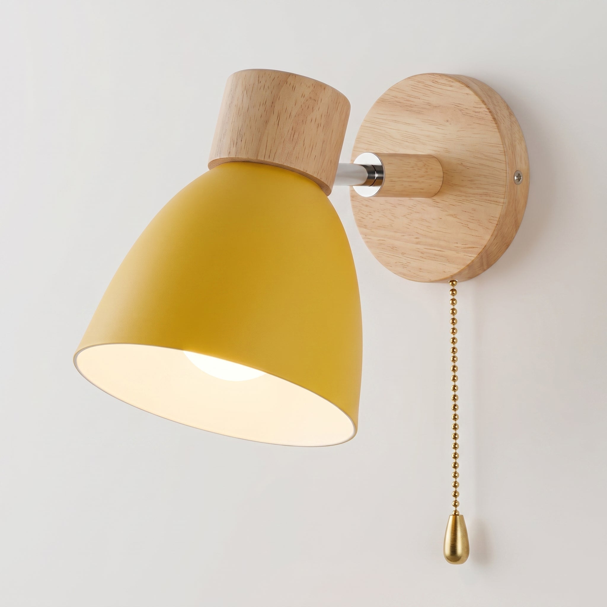 Virelle - Lampada da parete in stile scandinavo in legno naturale