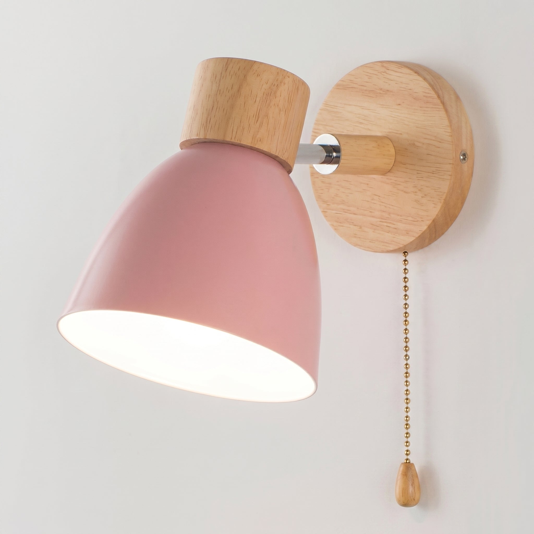 Virelle - Lampada da parete in stile scandinavo in legno naturale