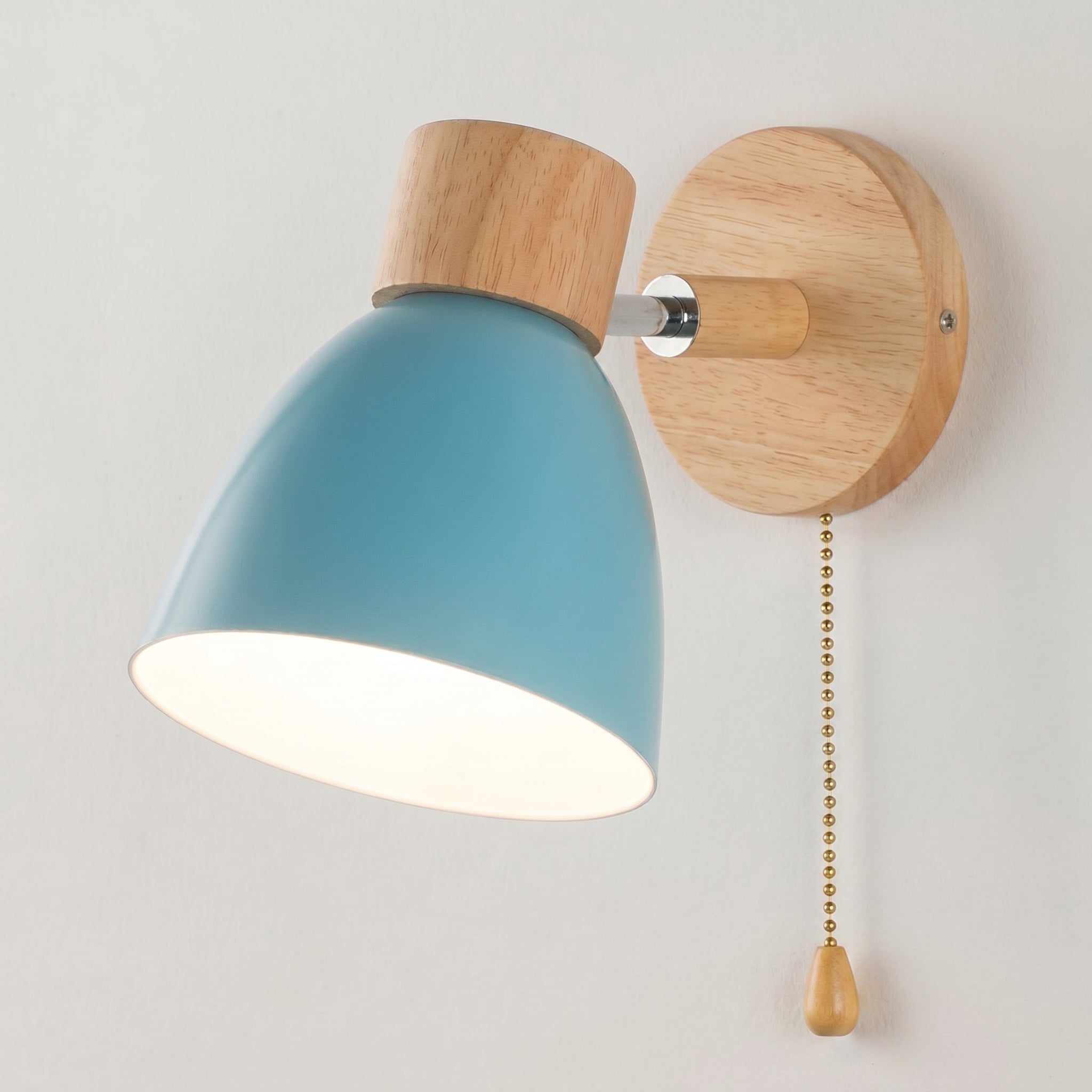 Virelle - Lampada da parete in stile scandinavo in legno naturale
